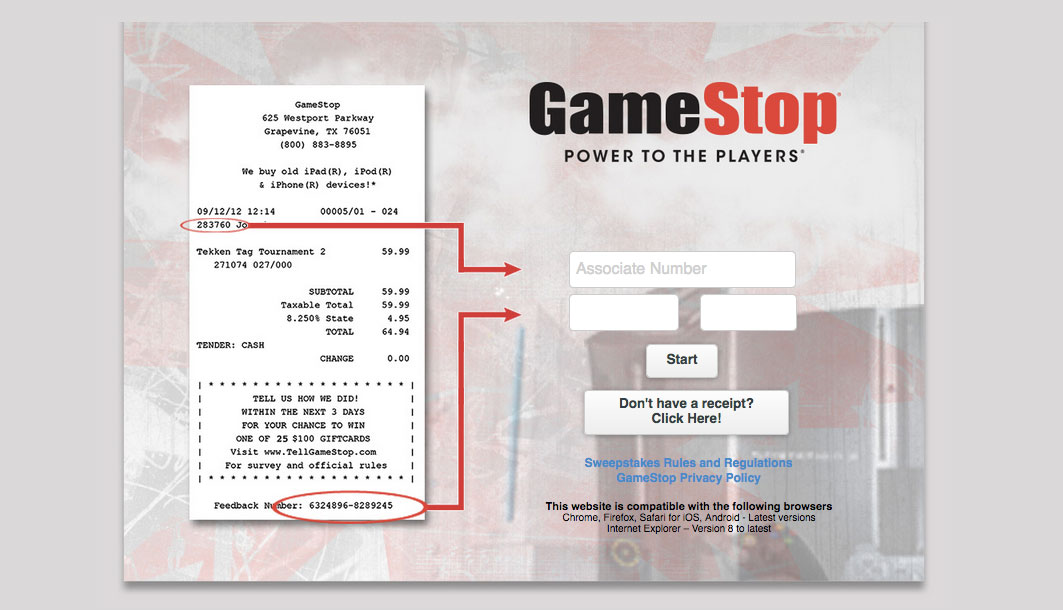 GameStop Guest Feedback Survey