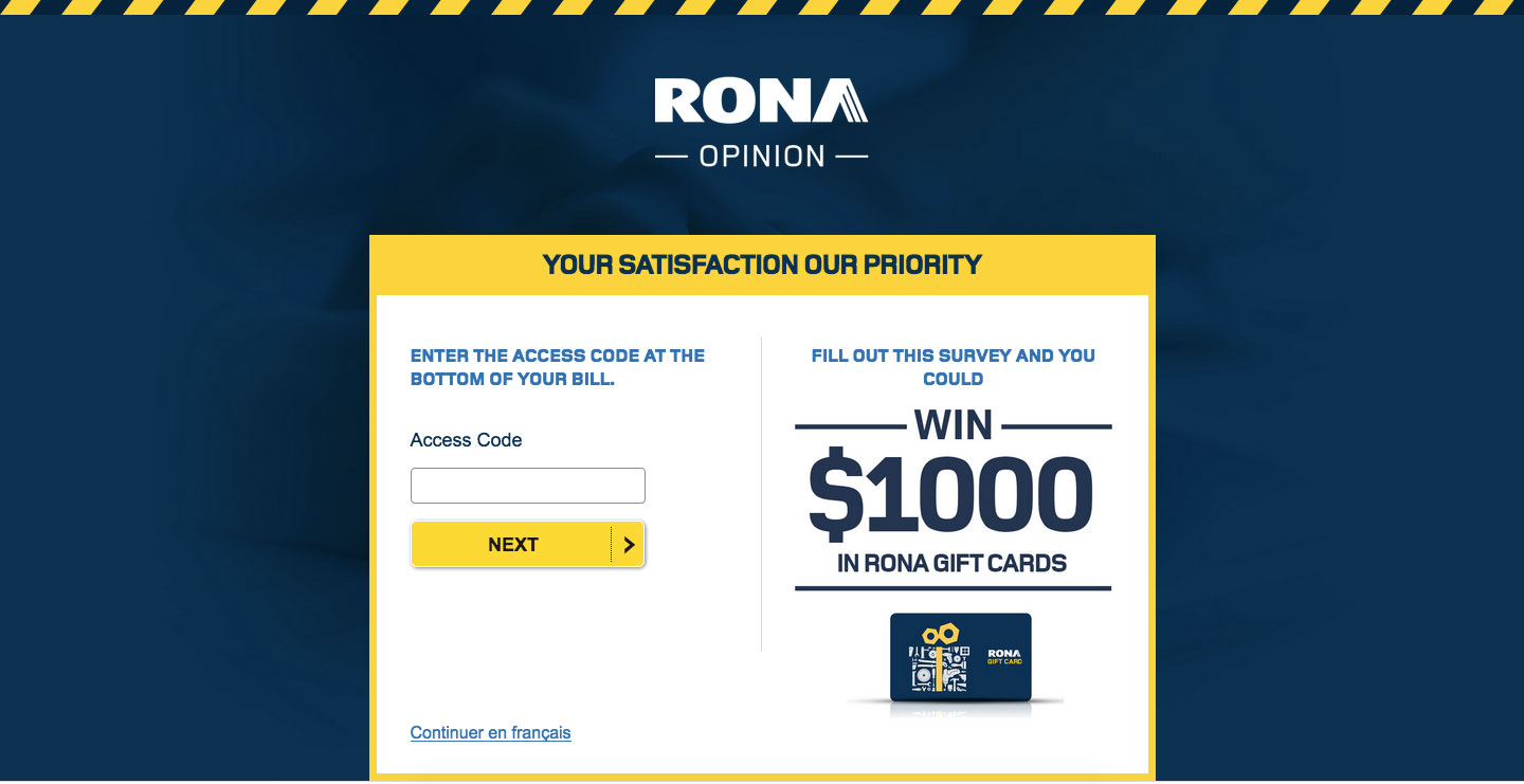 RONA Client Feedback Survey