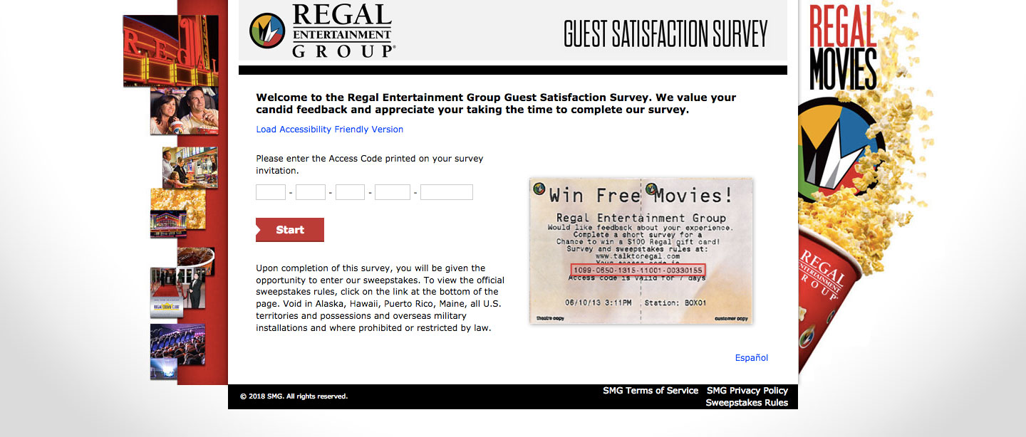 Regal Entertainment Group Guest Satisfaction Survey