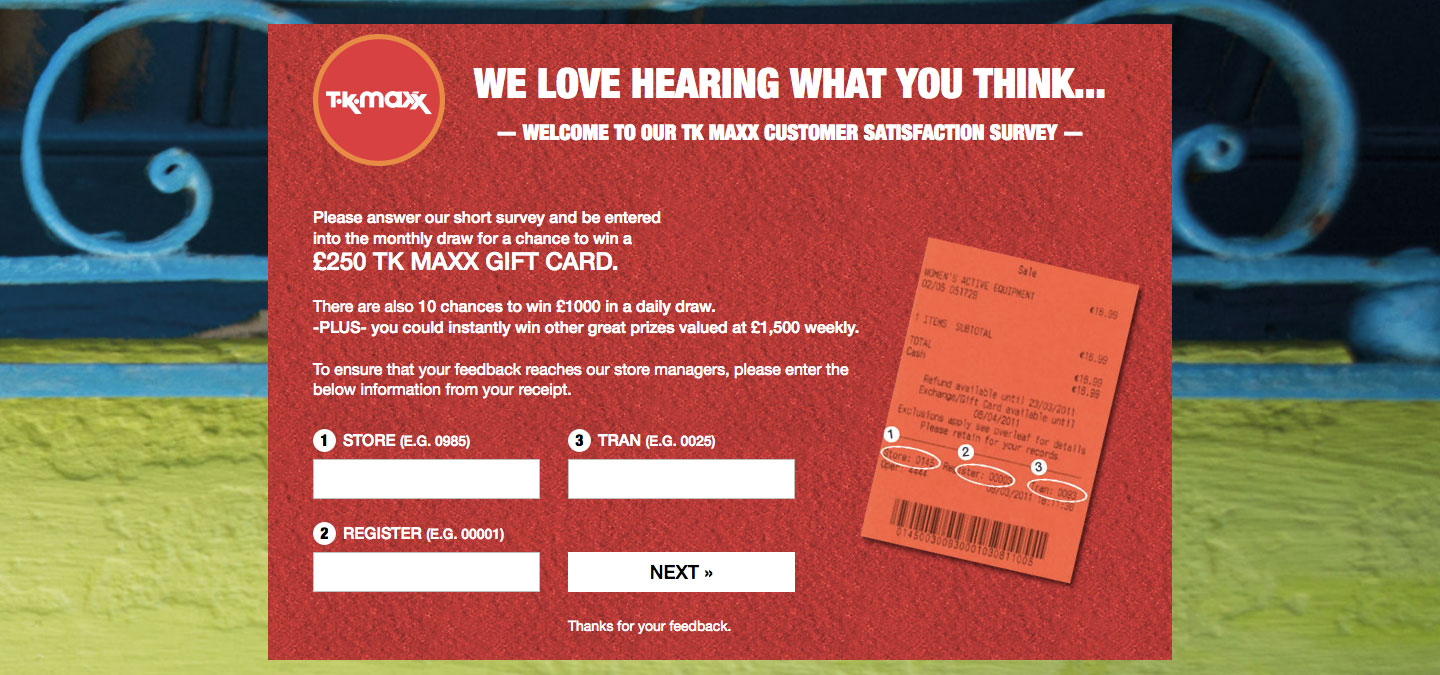 T.K. Maxx Customer Experience Survey