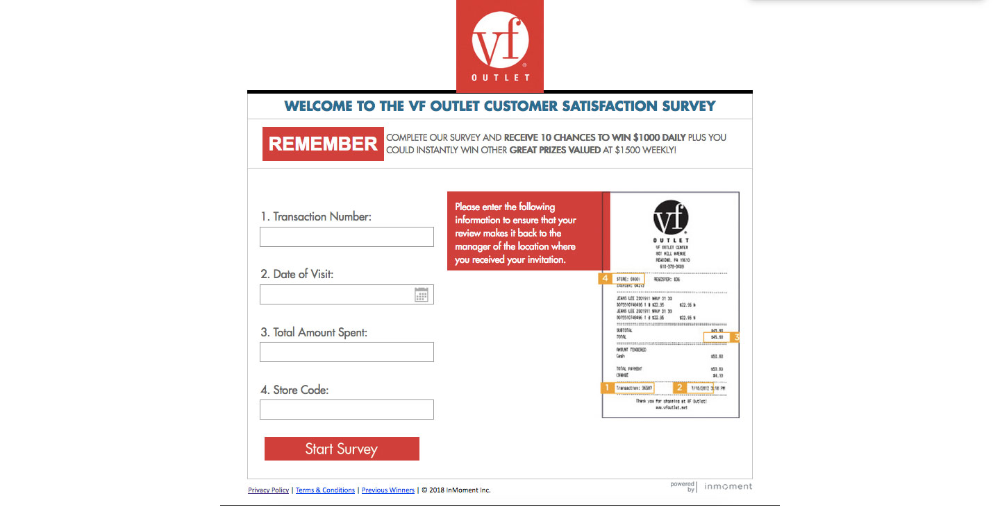 VF Outlet Customer Satisfaction Survey