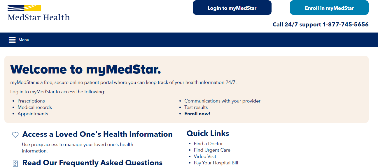 Mymedstar login