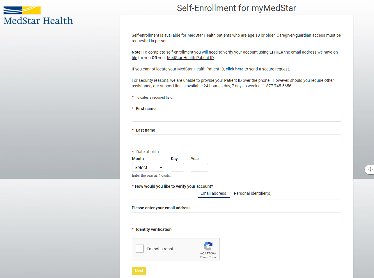 myMedStar_Self_Enrollment