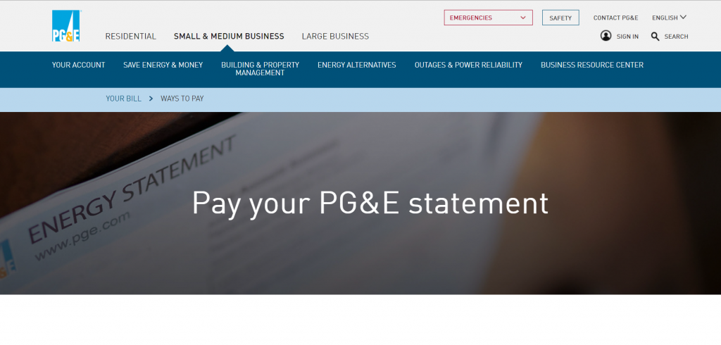 PG&E account