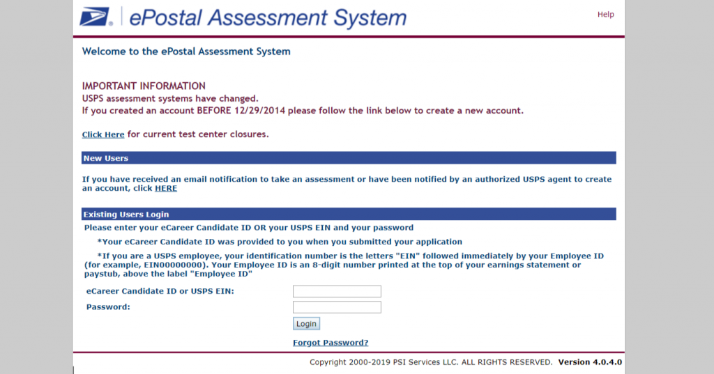 UsPS epostal portal