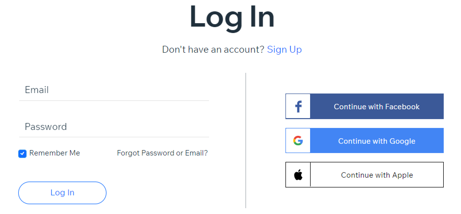 Wix Login