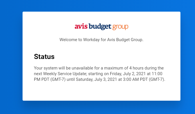 Workday Login Avis Budget Group